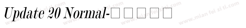 Update 20 Normal字体转换